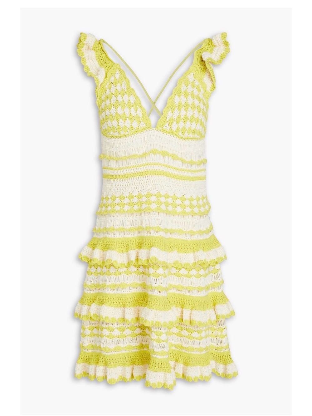 Zimmermann Halcyon crochet frill mini dress - Picture 2 of 7
